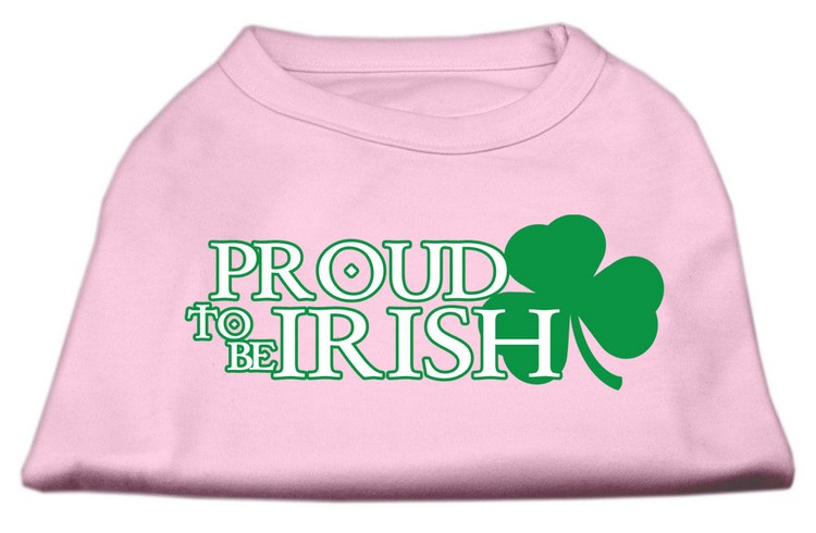 Proud to be Irish Screen Print Shirt Light Pink Lg