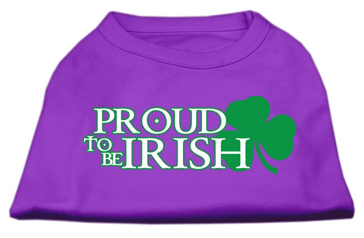 Proud to be Irish Screen Print Shirt Purple Lg