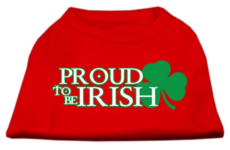 Proud to be Irish Screen Print Shirt Red Med