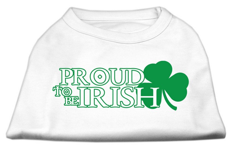 Proud to be Irish Screen Print Shirt White Lg