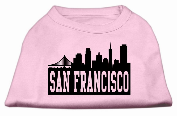 San Francisco Skyline Screen Print Shirt Light Pink XS