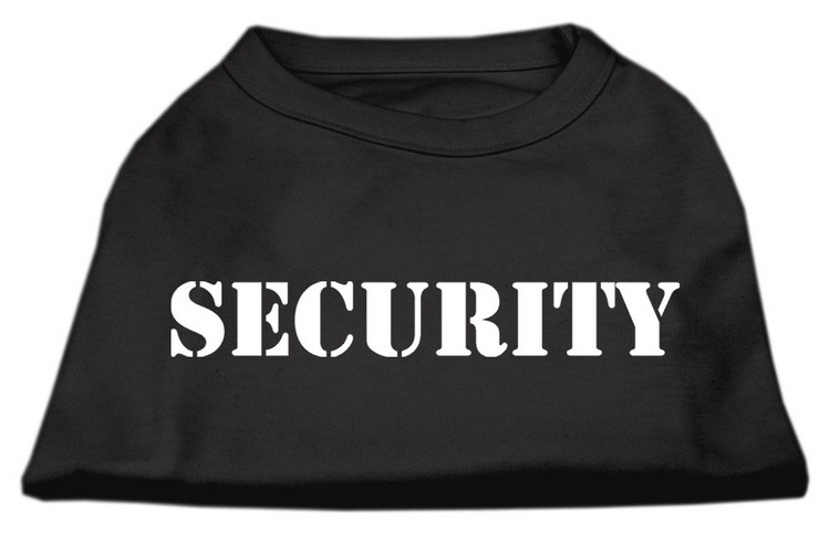 Security Screen Print Shirts Black w/ white text Med