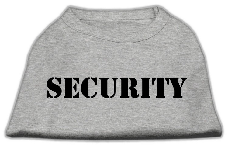 Security Screen Print Shirts Grey w/ black text Med