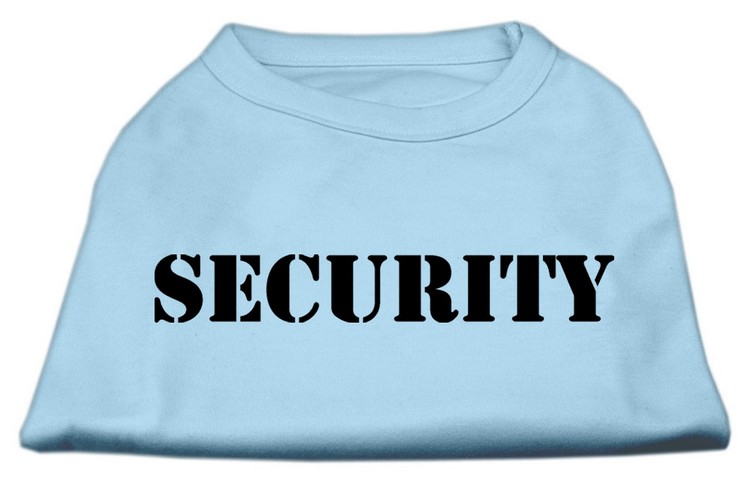 Security Screen Print Shirts Baby Blue w/ black text Med