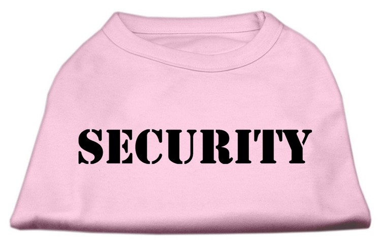 Security Screen Print Shirts Light Pink w/ black text Med