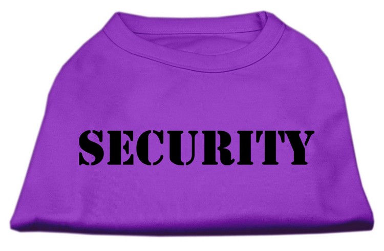 Security Screen Print Shirts Purple w/ white text XL