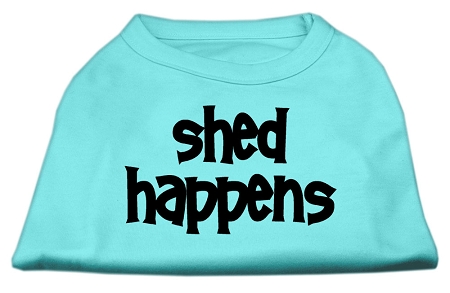 Shed Happens Screen Print Shirt Aqua Med