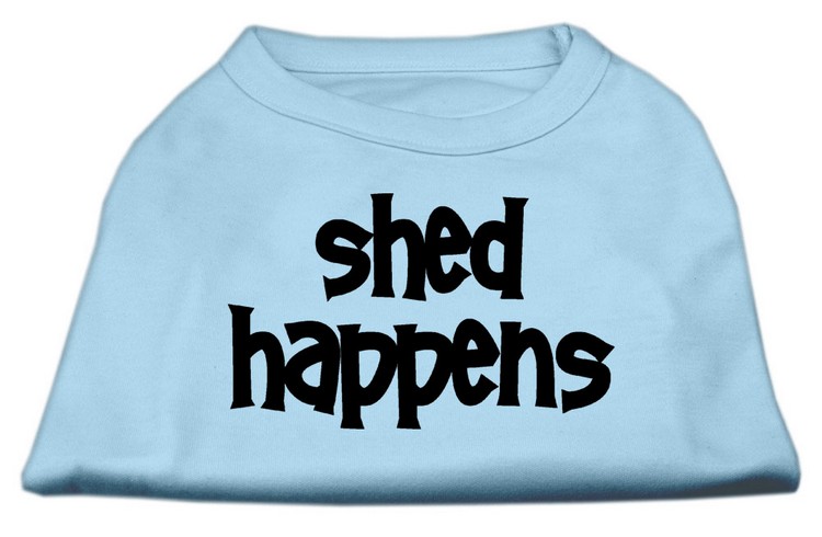 Shed Happens Screen Print Shirt Baby Blue XS