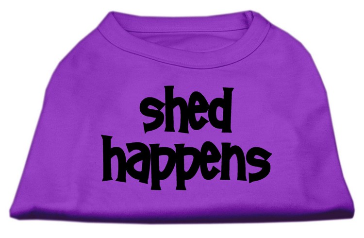 Shed Happens Screen Print Shirt Purple Sm