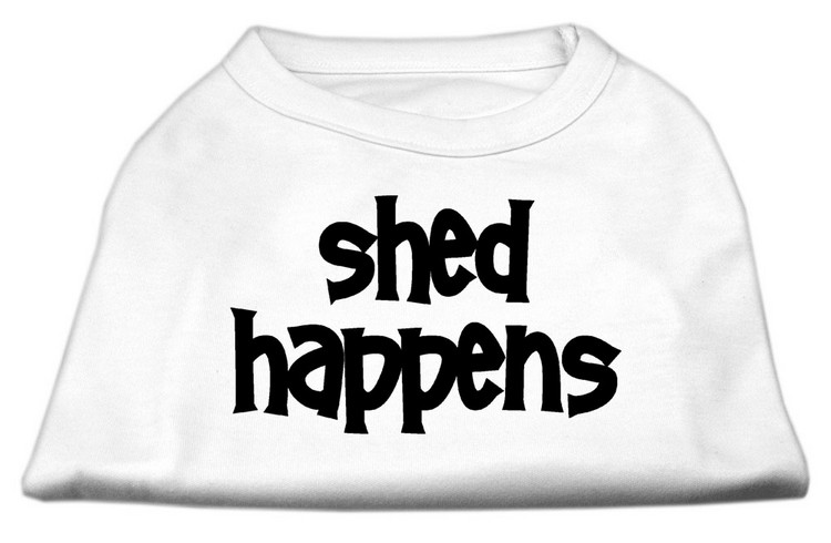 Shed Happens Screen Print Shirt White Med