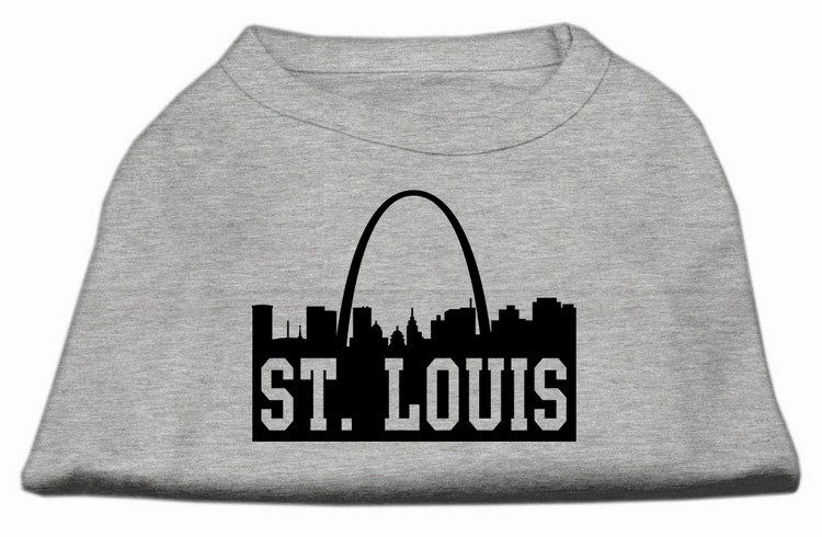 St Louis Skyline Screen Print Shirt Grey Med