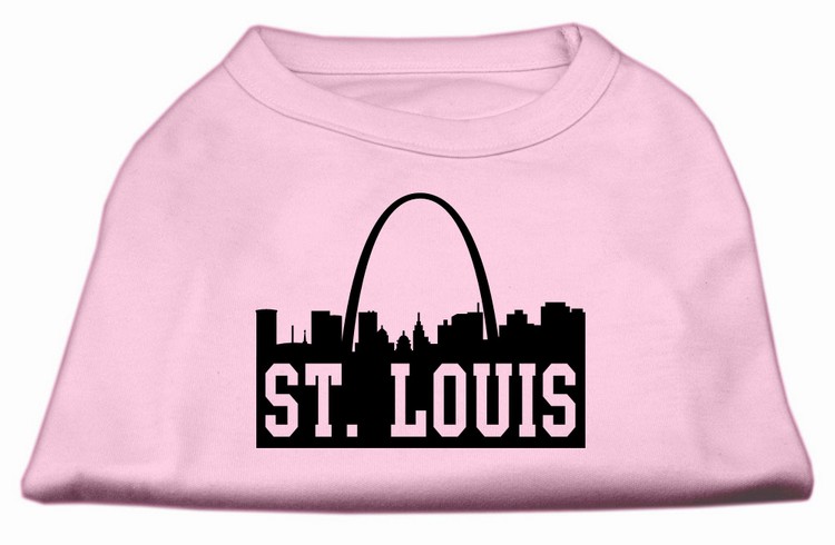 St Louis Skyline Screen Print Shirt Light Pink XS