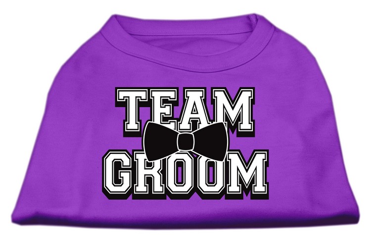 Team Groom Screen Print Shirt Purple XS