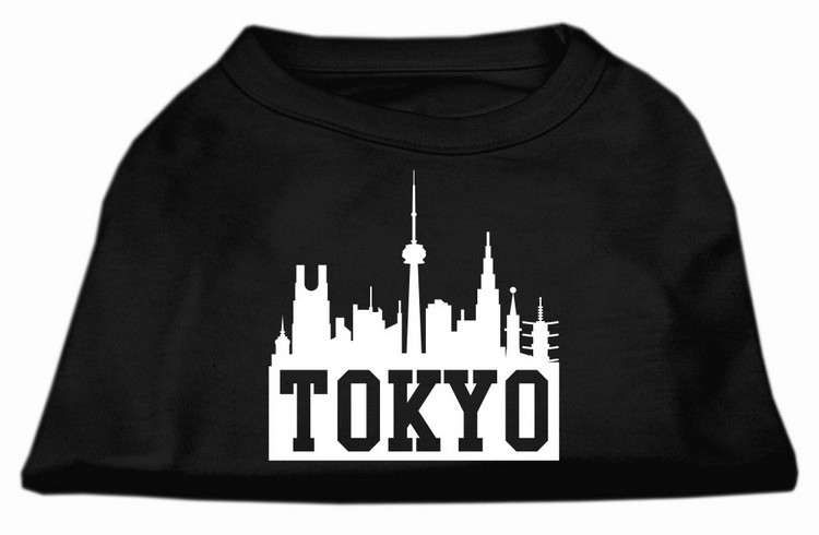 Tokyo Skyline Screen Print Shirt Black XS