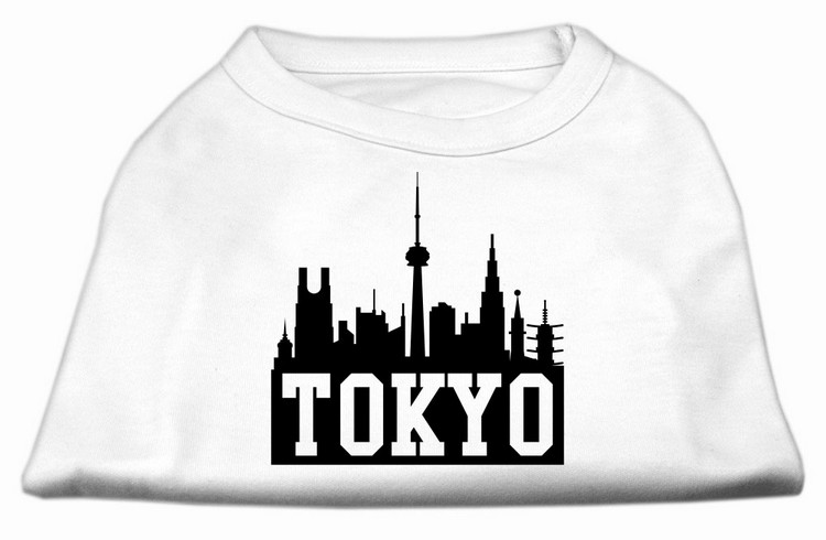 Tokyo Skyline Screen Print Shirt White XXXL