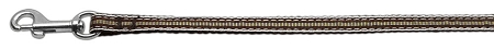 Preppy Stripes Nylon Ribbon Collars Brown/Khaki 3/8 wide 6Ft Lsh