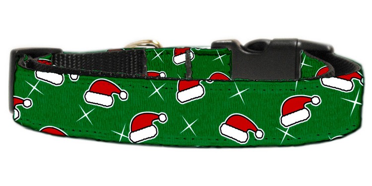 Santa Hat Nylon Dog Collar XL