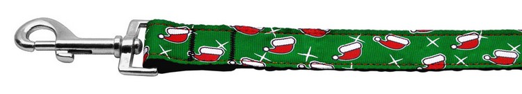 Santa Hat Nylon Dog Leash 5/8 inch wide 6ft Long