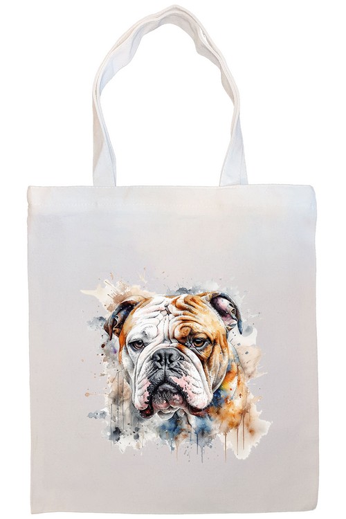 Bulldog Canvas Tote Bag Style1