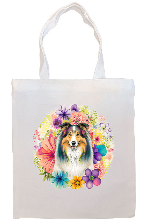 Collie Canvas Tote Bag Style1