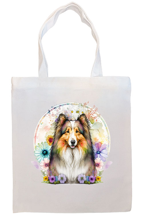 Collie Canvas Tote Bag Style3