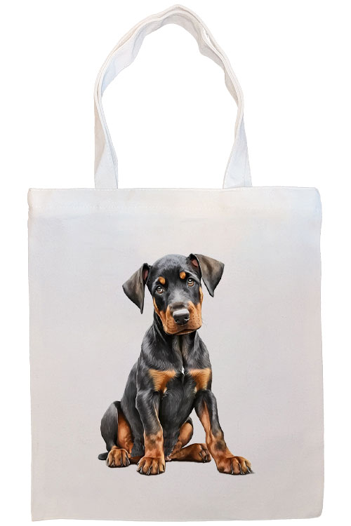 Doberman Canvas Tote Bag Style4