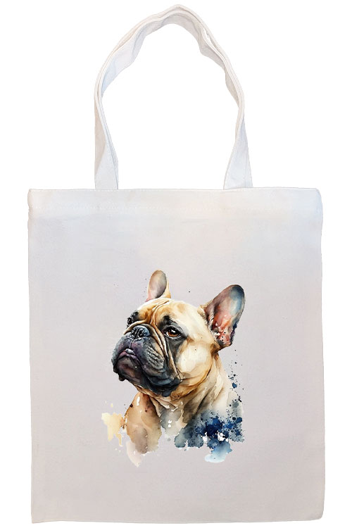 Frenchie Canvas Tote Bag Style1