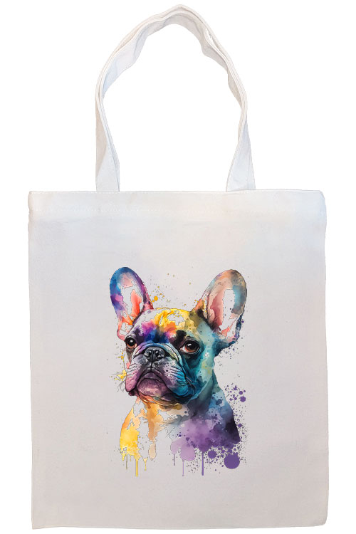 Frenchie Canvas Tote Bag Style2