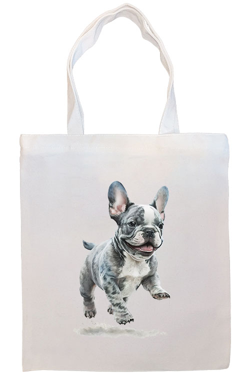 Frenchie Canvas Tote Bag Style3