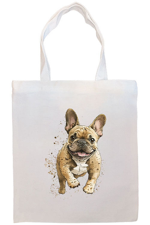 Frenchie Canvas Tote Bag Style4