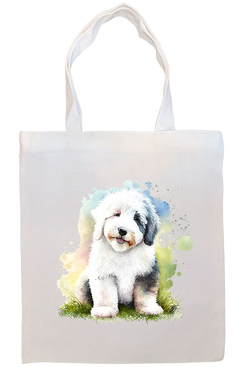 Old English Sheepdog Canvas Tote Bag Style1