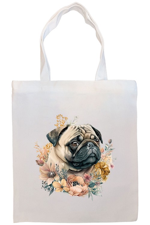 Pug Canvas Tote Bag Style4