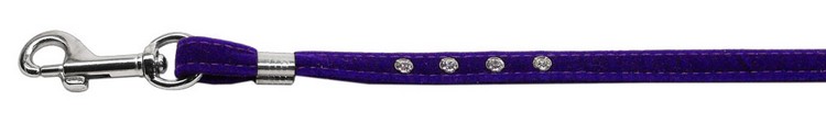 Velvet Step-In Harness Purple VL 3/8 Match-Jwl Leash Silver Hrdw