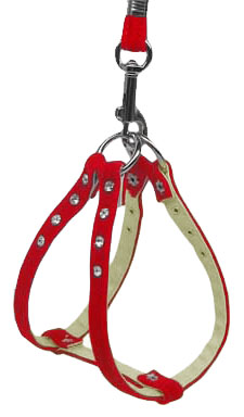 Velvet Step-In Harness Red VL 12