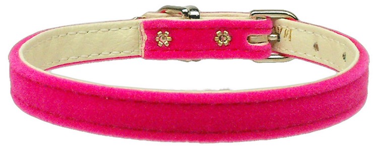 Velvet 3/8" Plain Collar Pink 10