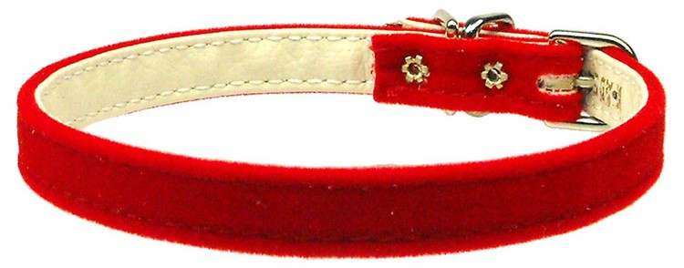 Velvet 3/8" Plain Collar Red 8