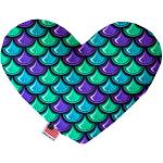 Mermaid Scales 6 inch Stuffing Free Heart Dog Toy