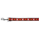 Reindeer Nylon Ribbon Collars 1 wide 4ft Leash