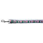 Aqua Santa Nylon Ribbon Pet Leash 1 wide 4ft