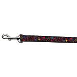 Black Star Nylon Ribbon Collars 1 wide 4ft Leash