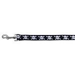 Skulls Nylon Ribbon Pet Leash 1 wide 4ft