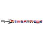 Trains Ribbon Dog Collars 1 wide 4ft Leash