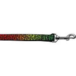 Rainbow Leopard Nylon Ribbon 1 inch wide 4ft long Leash