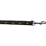 Black Multi-Dot 1 inch wide 4ft long Leash