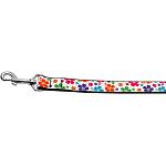 Multi-Colored Hawaiian Hibiscus Nylon Dog Leashes 4 Foot Leash