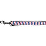 Patriotic Chevrons Nylon Dog Leash 4 Foot