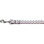 Patriotic Polka Dots Nylon Dog Leash 4 Foot