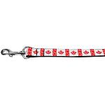 Canadian Flag in Swirls Nylon Dog Leash 4 Foot