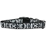 Damask Black Nylon Cat Collar