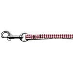 Pink Checkers Nylon Dog Leash 3/8 wide 4Ft Lsh